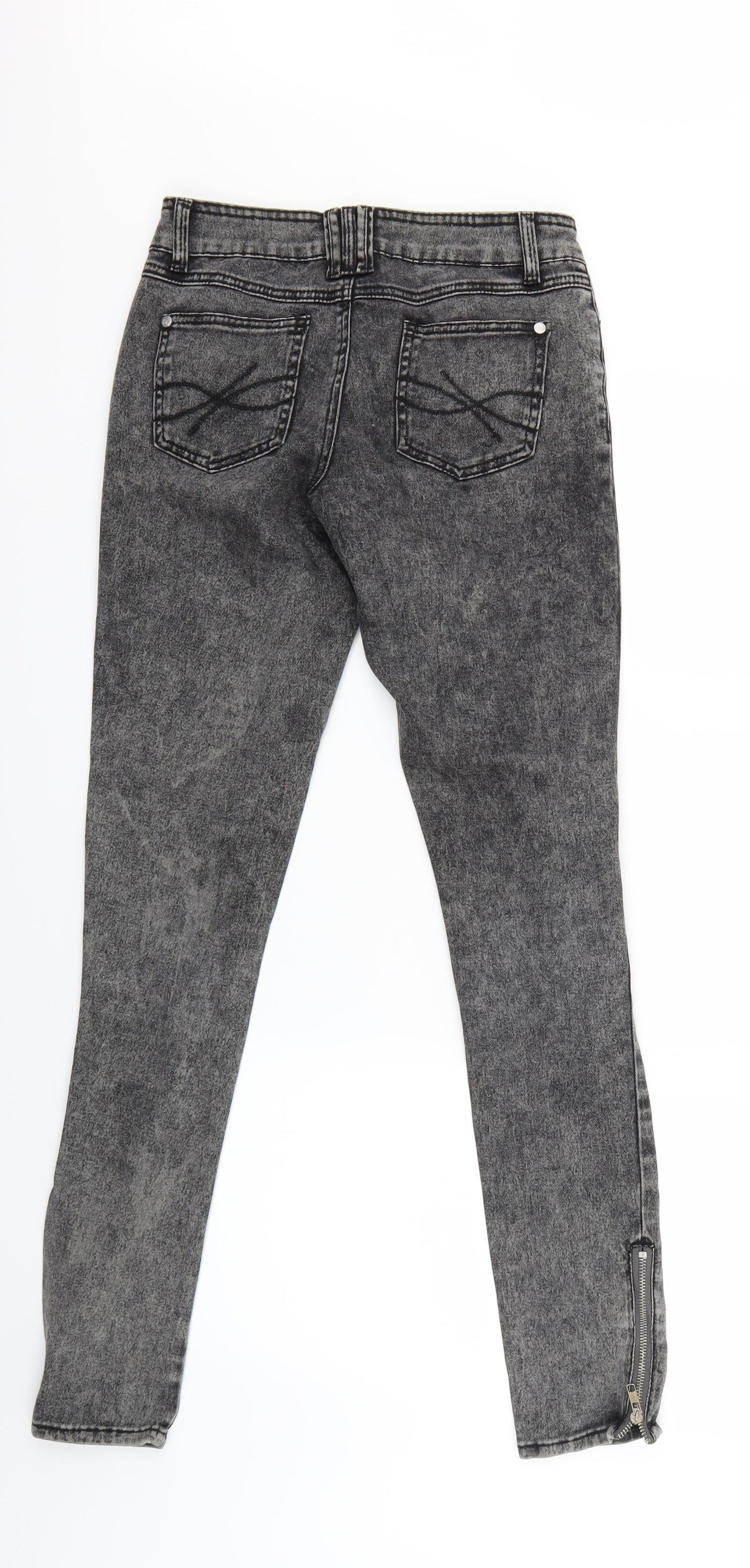 Primark Womens Black  Denim Skinny Jeans Size 6 L27 in