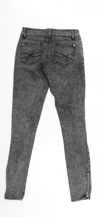 Primark Womens Black  Denim Skinny Jeans Size 6 L27 in