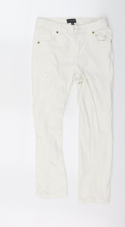 Womens UK Size 6 Waredenim Regular Fit Skinny White Jeans