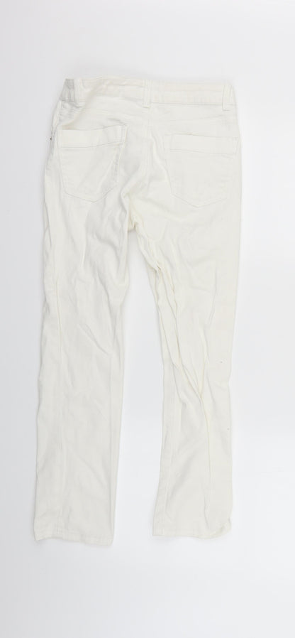 Womens UK Size 6 Waredenim Regular Fit Skinny White Jeans