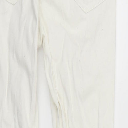 Womens UK Size 6 Waredenim Regular Fit Skinny White Jeans