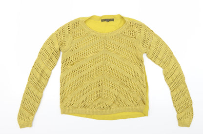 Womens UK Size 6 NEXT Yellow Pullover Jumper