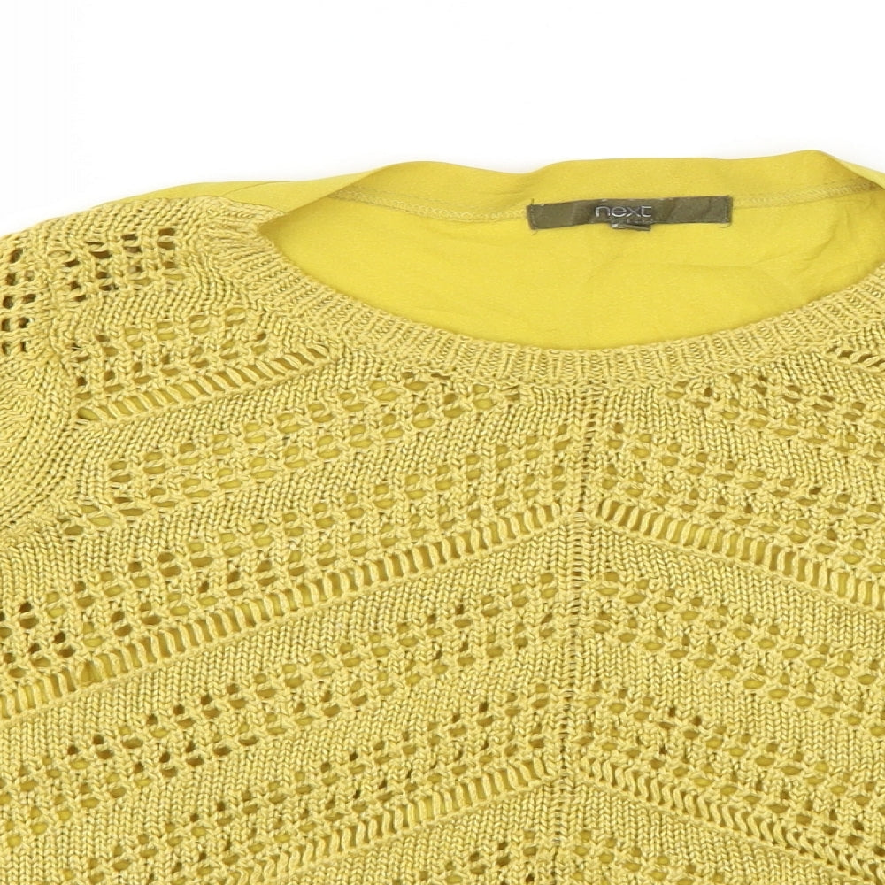 Womens UK Size 6 NEXT Yellow Pullover Jumper