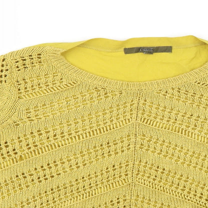 Womens UK Size 6 NEXT Yellow Pullover Jumper