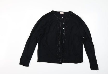 Womens UK Size XL mackays Black Cardigan Jumper