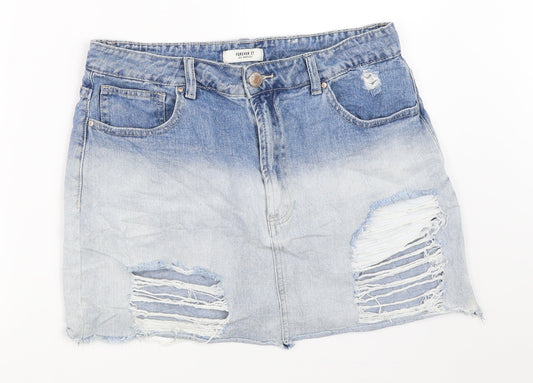 FOREVER 21 Womens Blue  Denim Mini Skirt Size 29 in