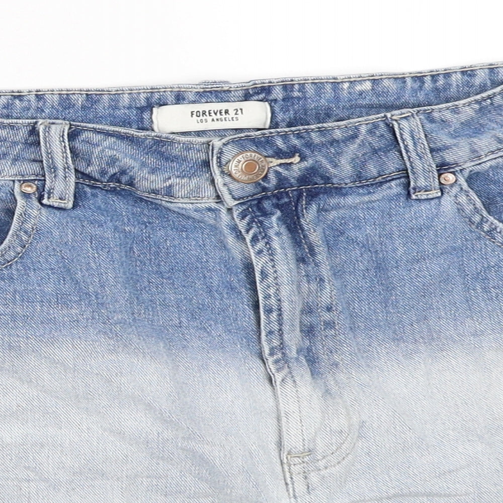 FOREVER 21 Womens Blue  Denim Mini Skirt Size 29 in
