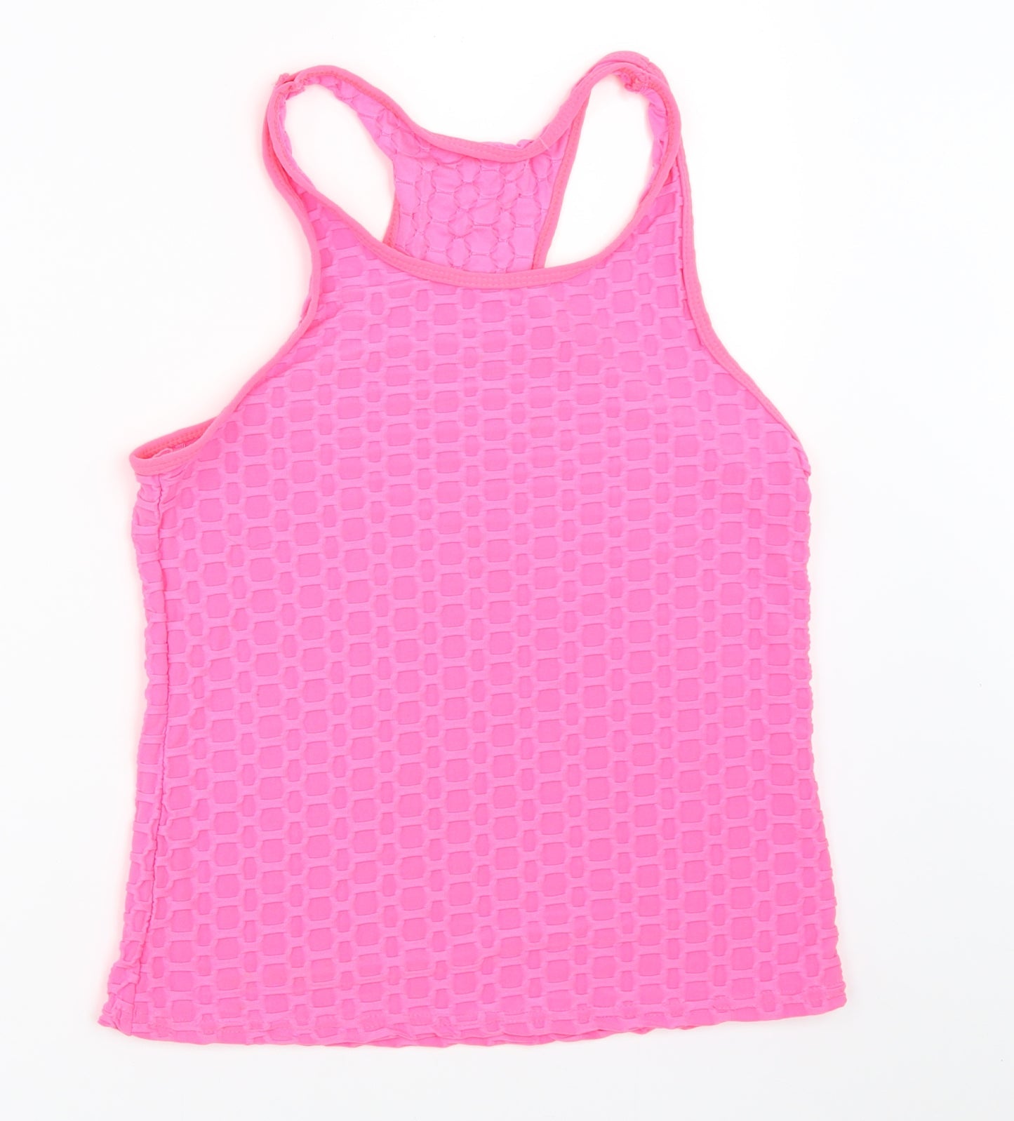 Womens UK Size S Preworn Pink Basic Tank