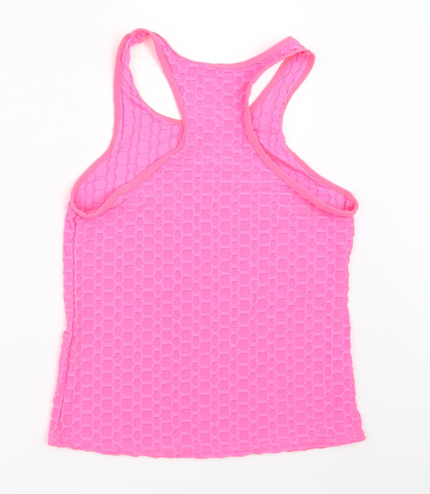 Womens UK Size S Preworn Pink Basic Tank