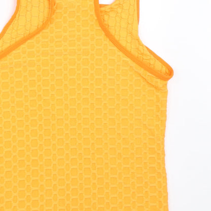 Womens UK Size S Preworn Orange Basic Tank