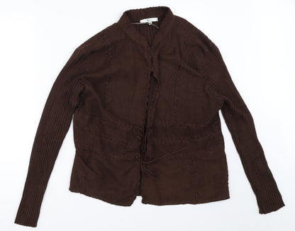 Womens UK Size 2XL Klass Brown Cardigan Jumper