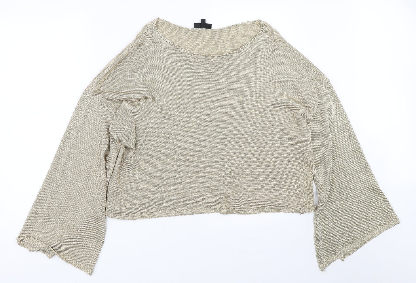 Womens UK Size 14 Topshop Gold Pullover Jumper