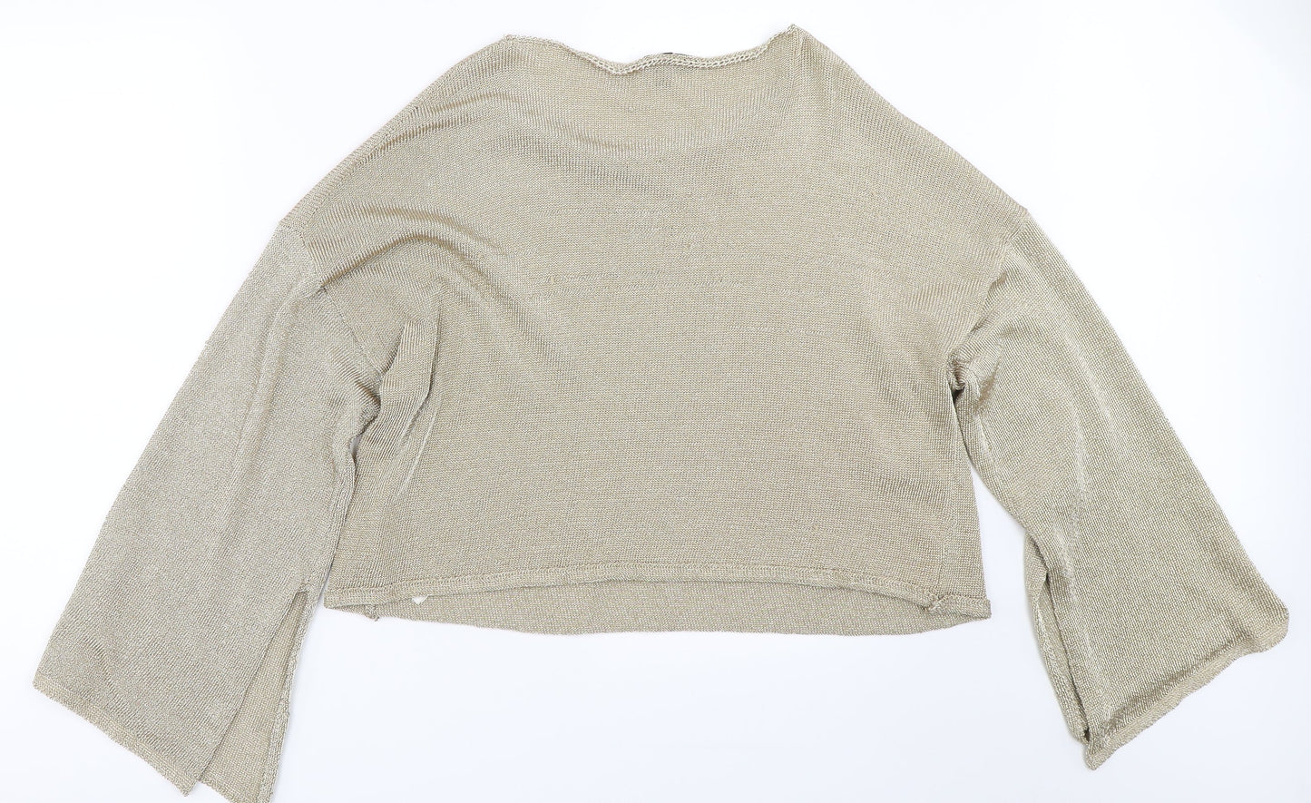 Womens UK Size 14 Topshop Gold Pullover Jumper