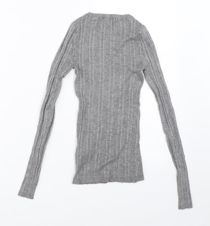 Womens UK Size 4 Atmosphere Grey Pullover Jumper
