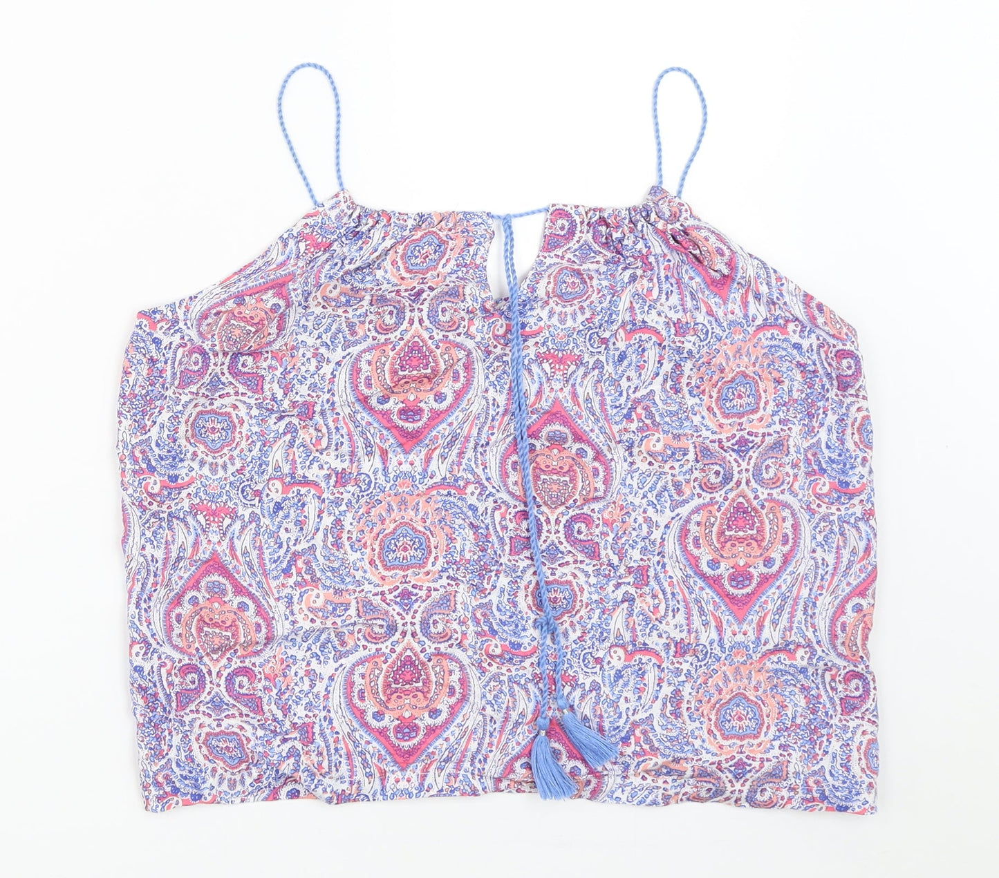 Woman's Secret Womens Blue Geometric  Camisole Blouse Size XS