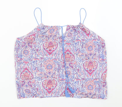 Woman's Secret Womens Blue Geometric  Camisole Blouse Size XS
