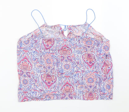 Woman's Secret Womens Blue Geometric  Camisole Blouse Size XS