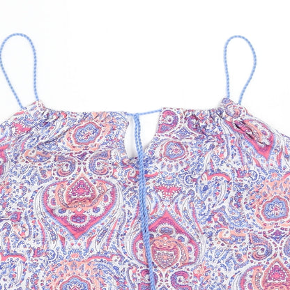 Woman's Secret Womens Blue Geometric  Camisole Blouse Size XS