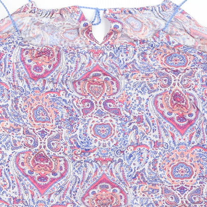 Woman's Secret Womens Blue Geometric  Camisole Blouse Size XS