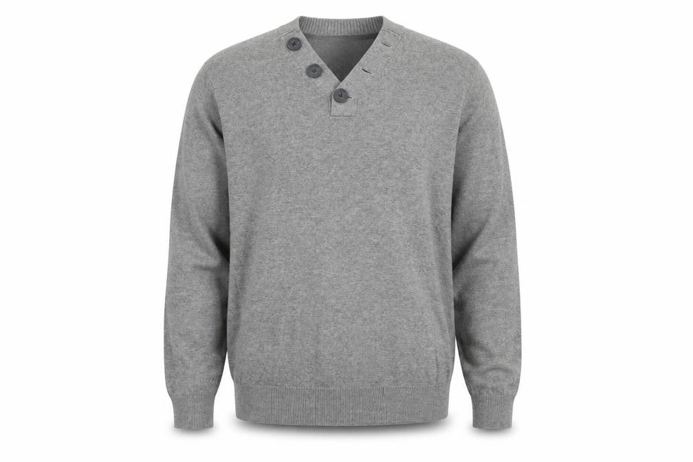 Mens UK Size M Petroleum Grey Pullover Jumper