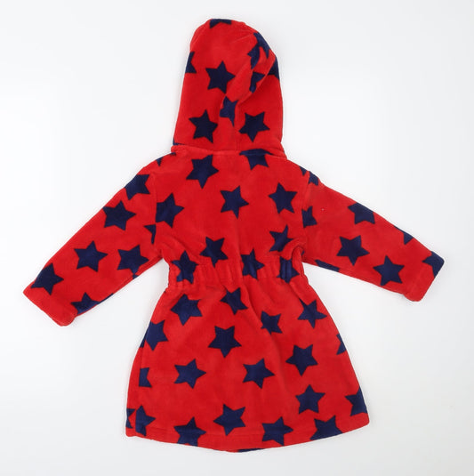 George Boys Red Solid   Robe Size 2 Years