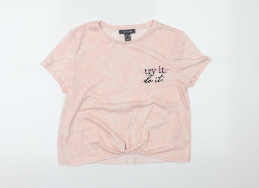 Primark Womens Pink   Cropped Polo Size S