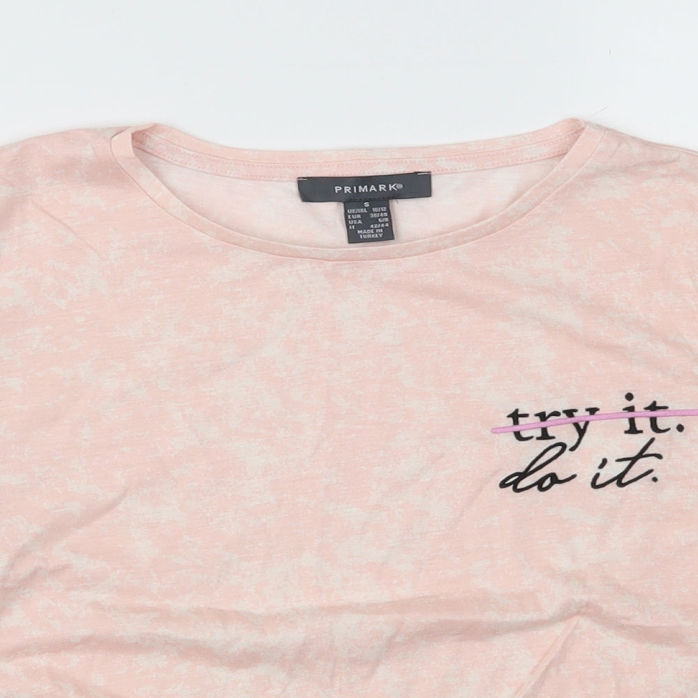 Primark Womens Pink   Cropped Polo Size S