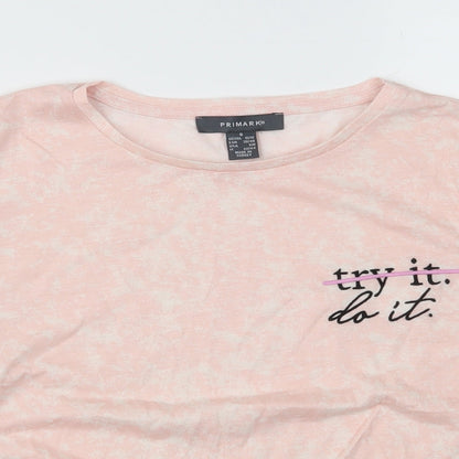 Primark Womens Pink   Cropped Polo Size S