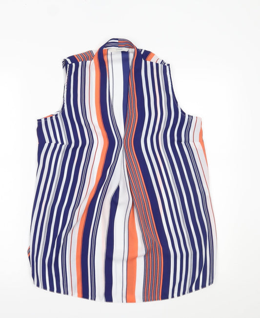 George Womens Multicoloured Striped  Basic Blouse Size 8