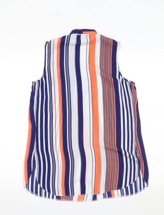 George Womens Multicoloured Striped  Basic Blouse Size 8