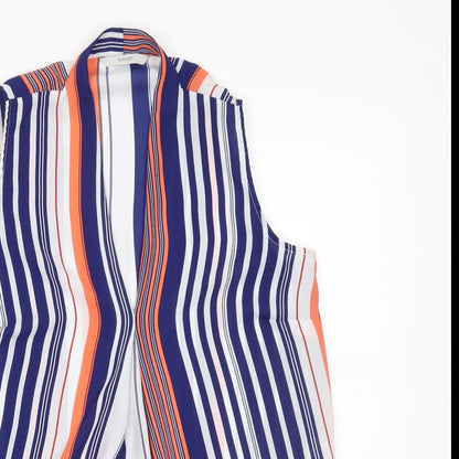 George Womens Multicoloured Striped  Basic Blouse Size 8