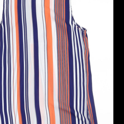 George Womens Multicoloured Striped  Basic Blouse Size 8