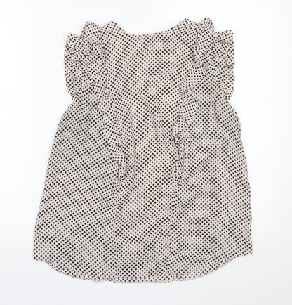 Womens UK Size 10 Dorothy Perkins Ivory Basic Blouse