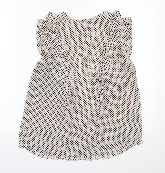Womens UK Size 10 Dorothy Perkins Ivory Basic Blouse