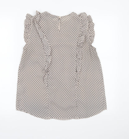 Womens UK Size 10 Dorothy Perkins Ivory Basic Blouse