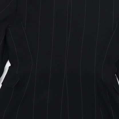 Wallis Womens Black Striped  Jacket Blazer Size 10