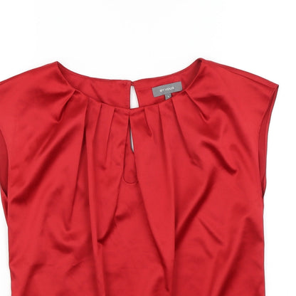 Womens UK Size 8 Et Vous Red Tunic Tank