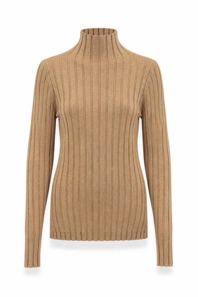 Womens UK Size 8 Topshop Brown Basic T-Shirt