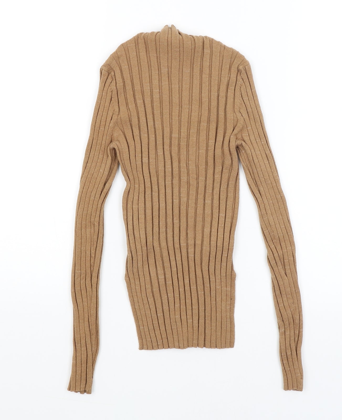 Womens UK Size 8 Topshop Brown Basic T-Shirt