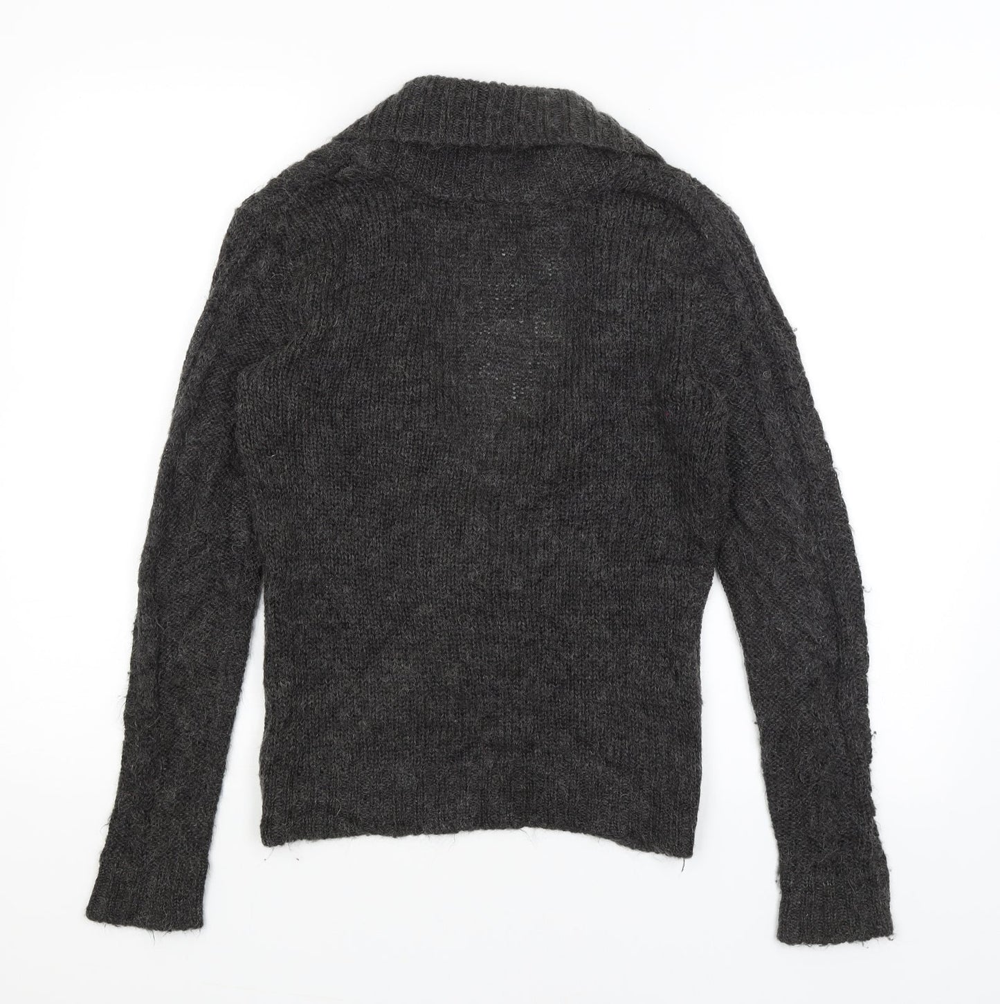 Womens UK Size 10 Divided Grey Cardigan Jumper
