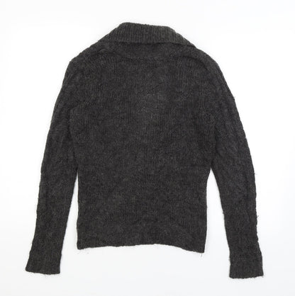 Womens UK Size 10 Divided Grey Cardigan Jumper