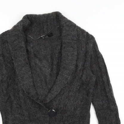 Womens UK Size 10 Divided Grey Cardigan Jumper