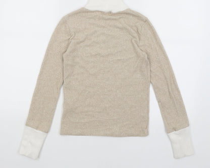 Womens UK Size S Astradivarius Brown Pullover Jumper