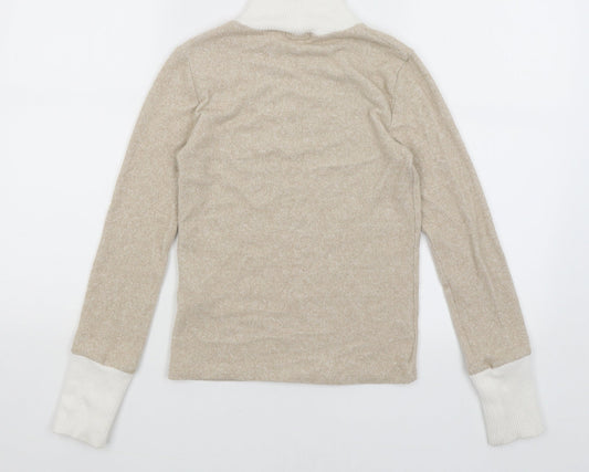 Womens UK Size S Astradivarius Brown Pullover Jumper
