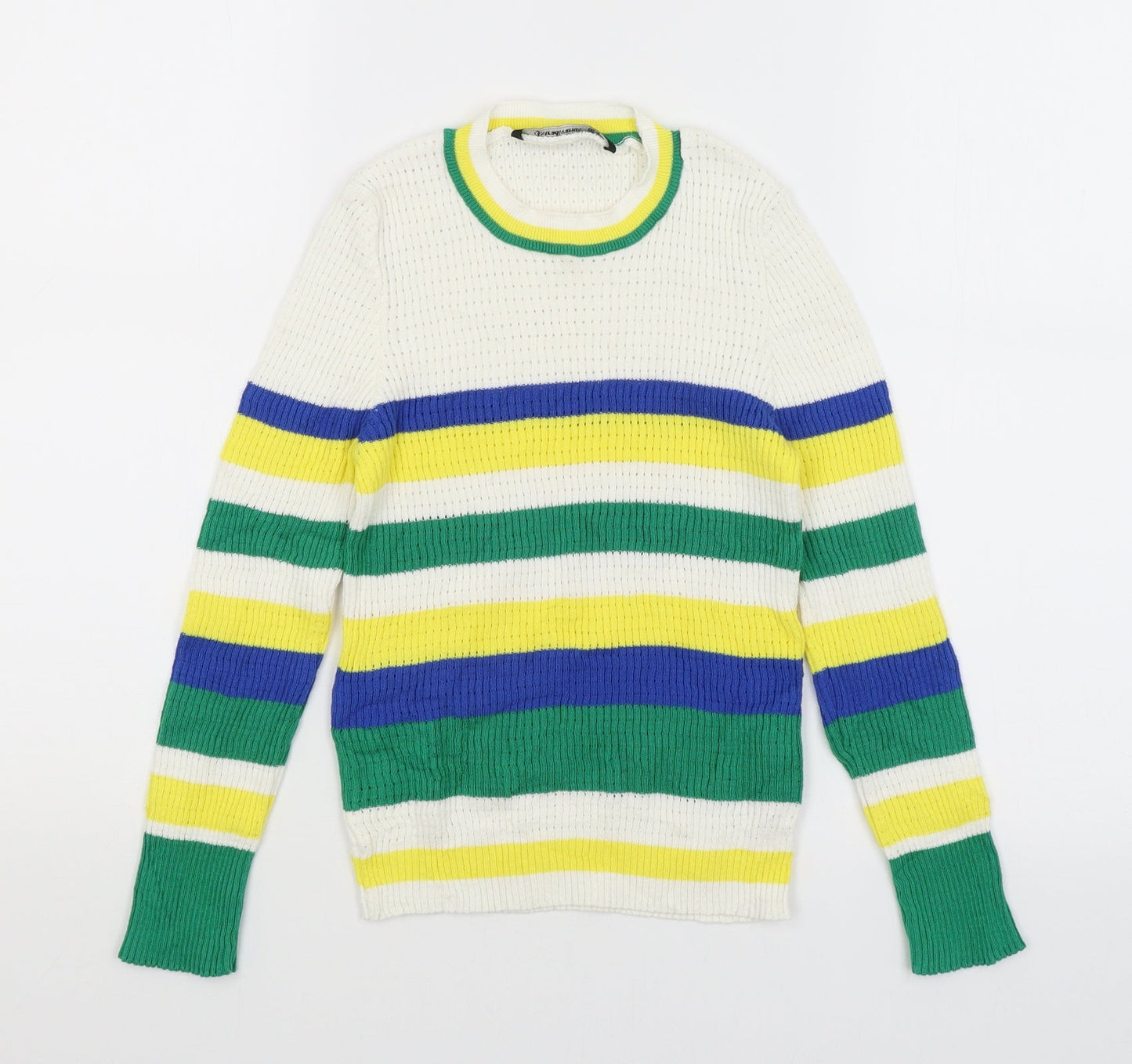 Womens UK Size S Astradivarius White Pullover Jumper