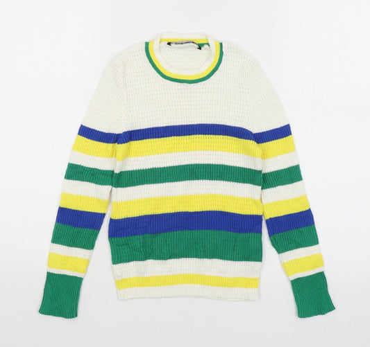 Womens UK Size S Astradivarius White Pullover Jumper
