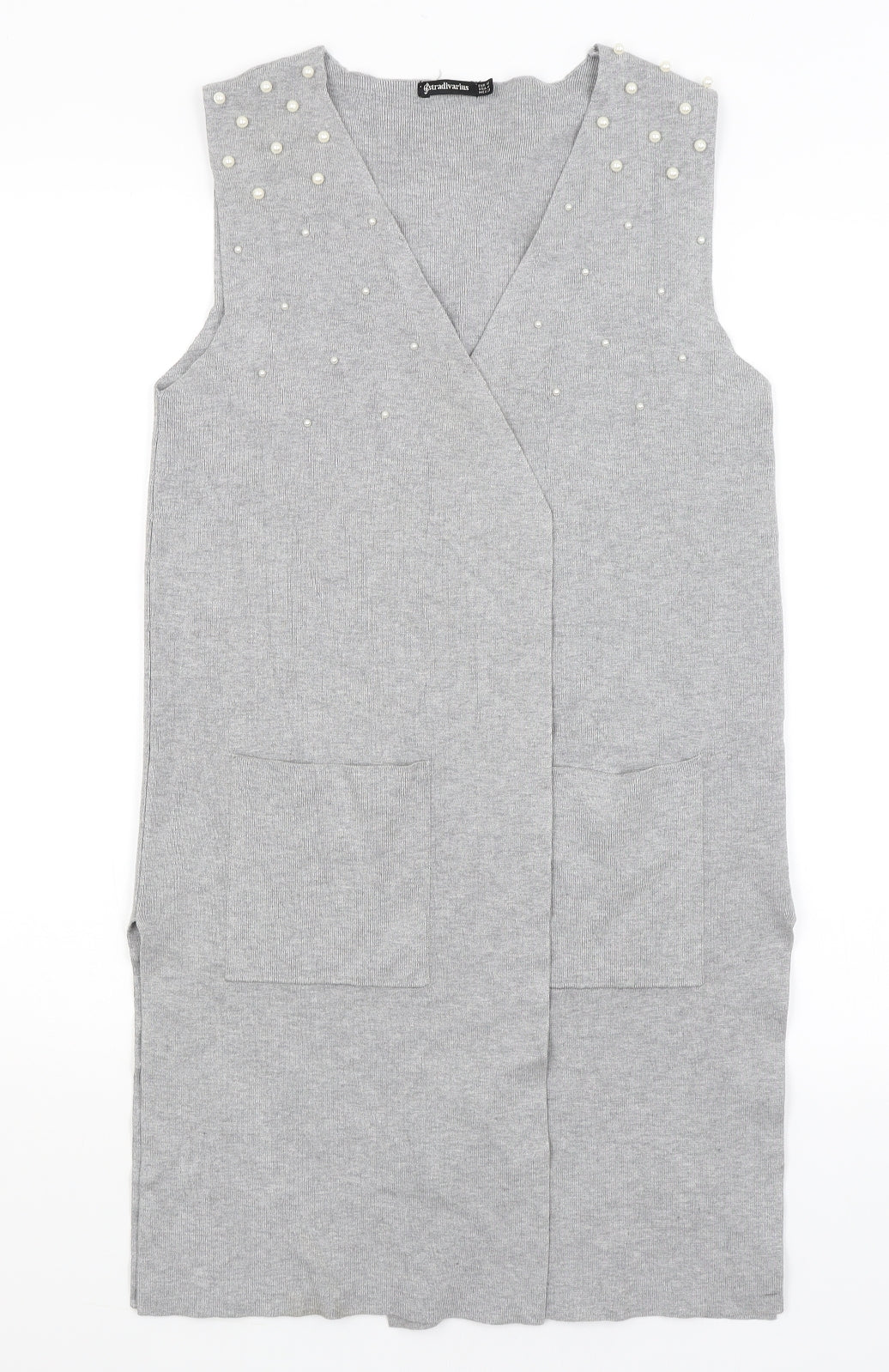 Womens UK Size M Astradivarius Grey Wrap Jumper