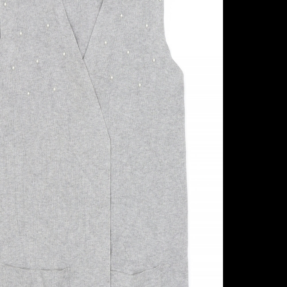 Womens UK Size M Astradivarius Grey Wrap Jumper