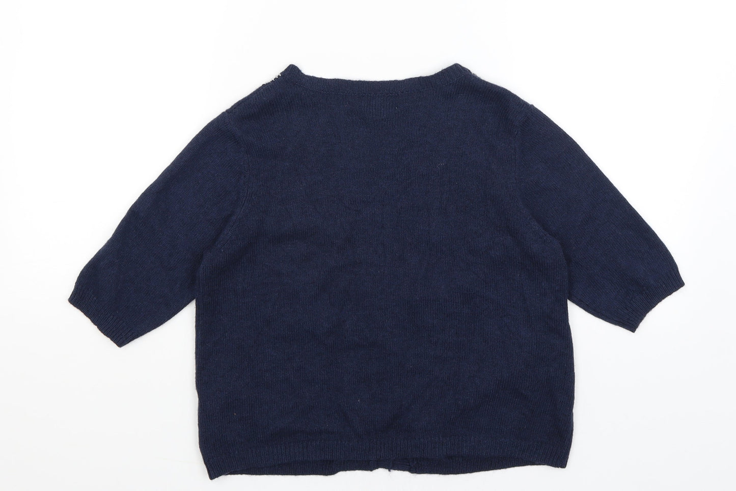Womens UK Size 12 NEXT Blue Wrap Jumper