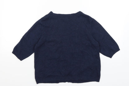 Womens UK Size 12 NEXT Blue Wrap Jumper